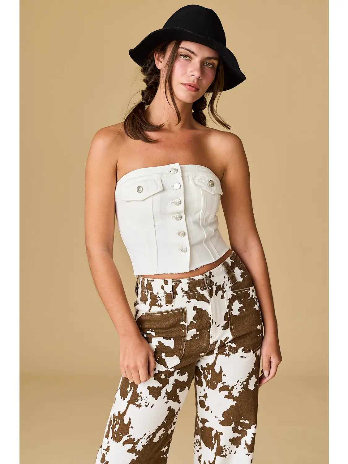 Kaylani Denim Corset Top