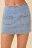 Denim Bow Skort