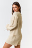 Button Up Long Sleeve Sweater Romper