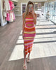 Multi Striped Midi Dress