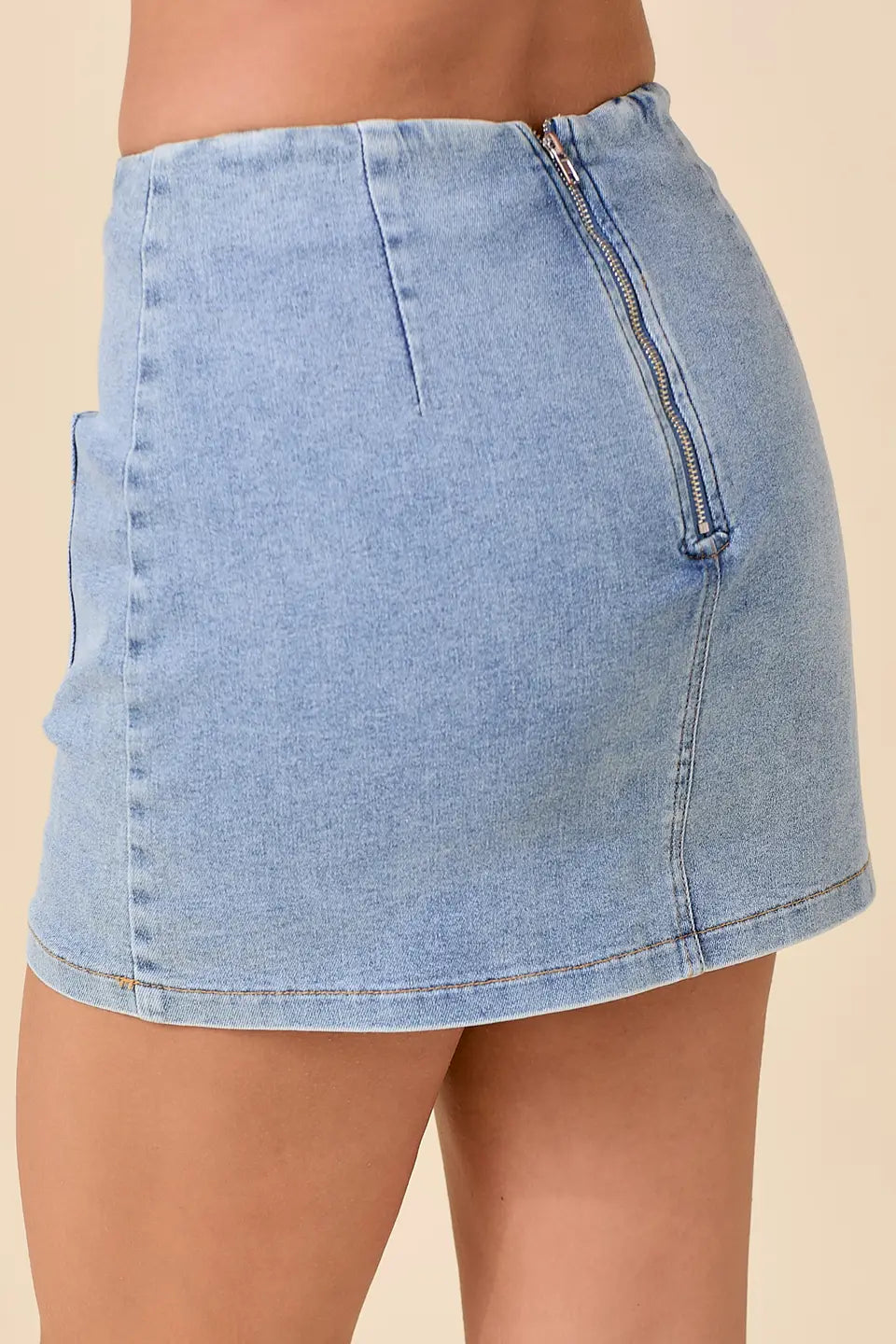 Denim Bow Skort