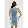 Two Toned Denim Button Up Dress