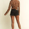 Leopard Mesh Top