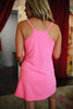 Neon Pink Romper Dress