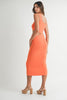 Bodycon Knit Cut Out Midi Dress