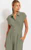 Ribbed Cut Out Back Jumpsuit