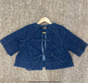 Indigo Tie-Back Crop Top