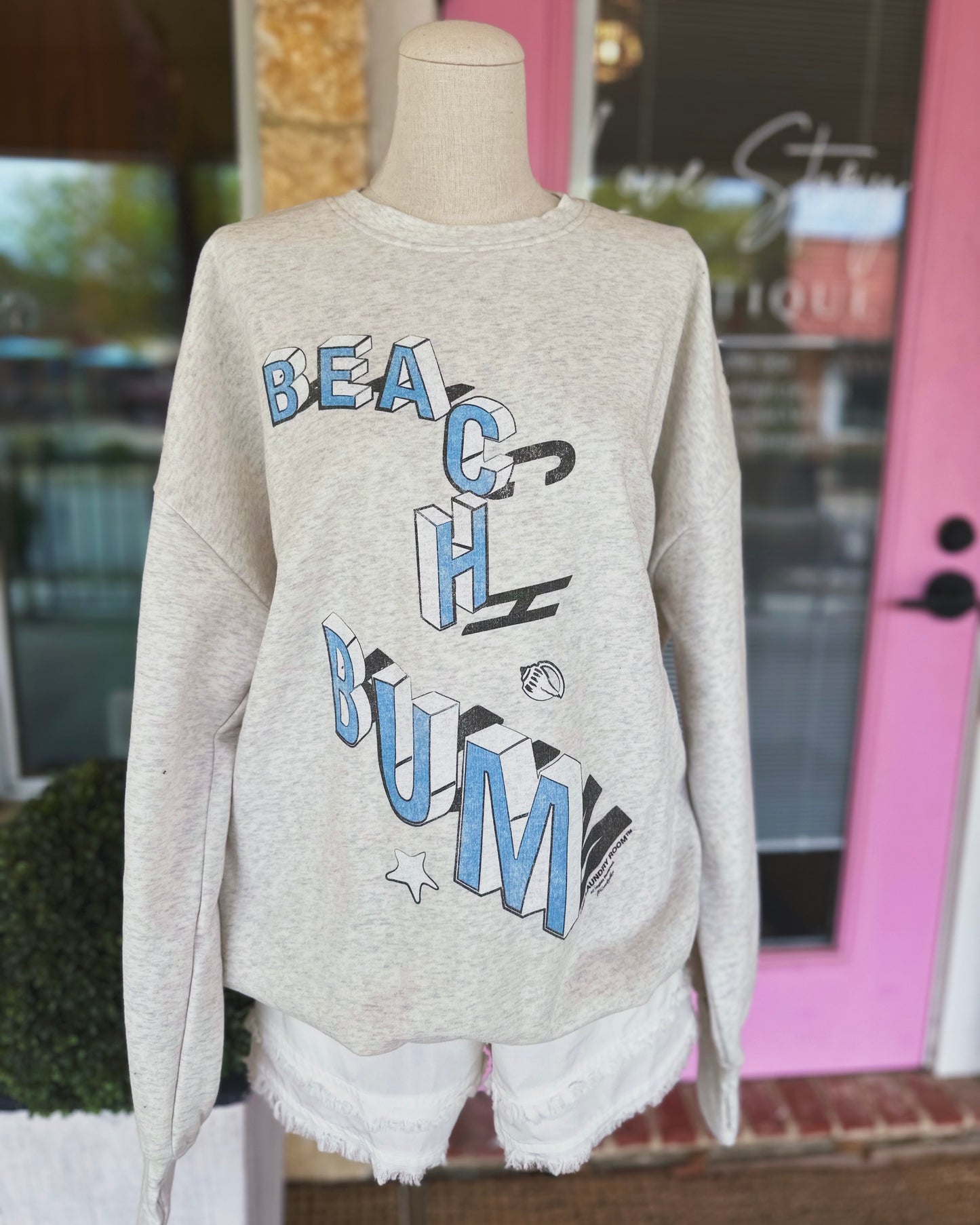 Beach Bum Grey Pullover