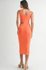 Bodycon Knit Cut Out Midi Dress