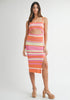 Multi Striped Midi Dress