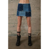 Denim Color Block Skirt