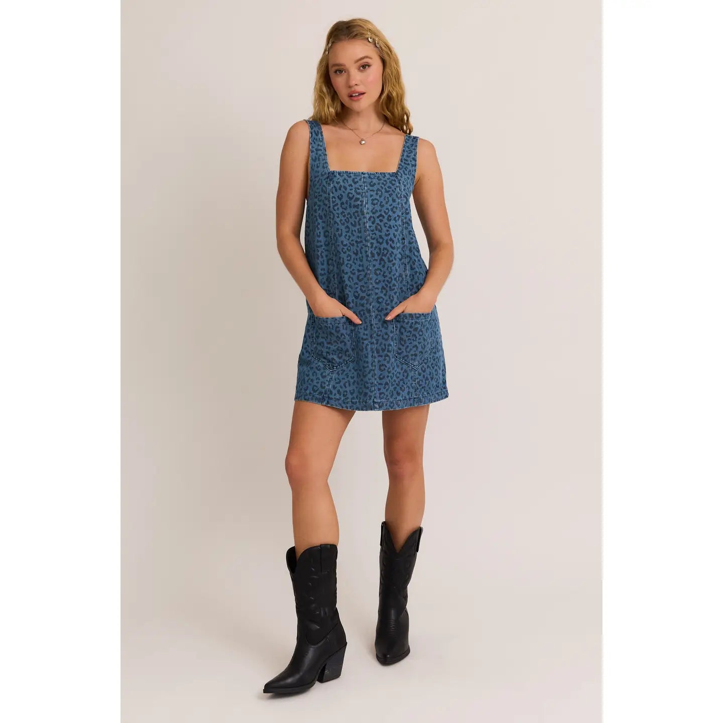 Leopard Denim Dress