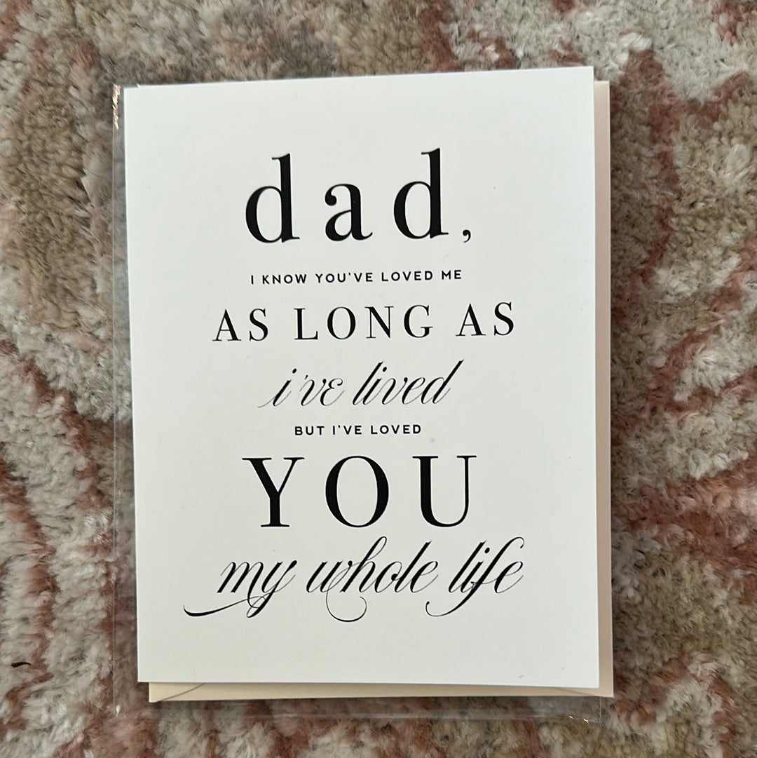 Dad I know You've Loved Me Card.....
